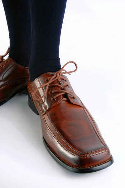 Męskie buty na białym tle. — Zdjęcie stockowe