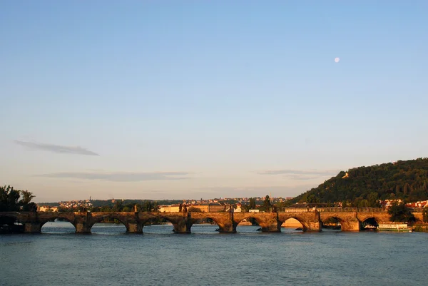 stock image A bridge of Prague at dusk