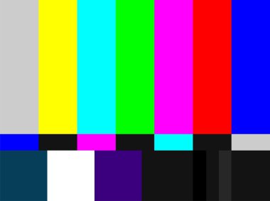 TV colored bars signal clipart