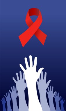 Trying to reach an AIDS solution clipart