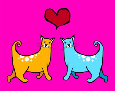 Cats Valentines clipart