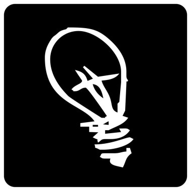 Icon of light bulb clipart