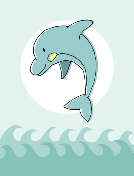 Animal series: Dolphin — Stock Vector