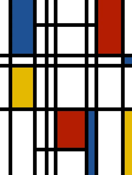 Mondrian fond rétro impression — Image vectorielle