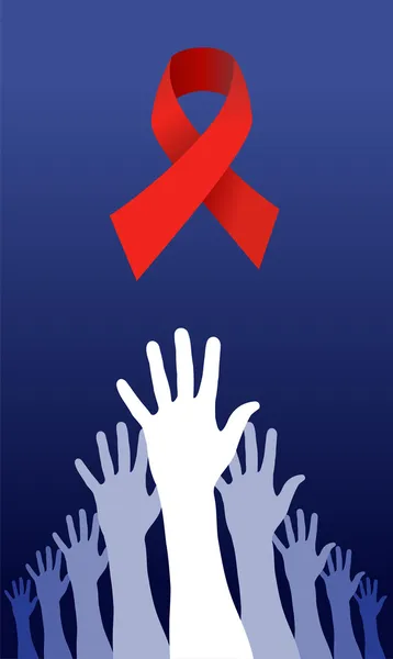 想要达成艾滋病的解决办法 — 图库矢量图片