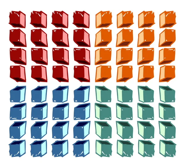 Patrón de cubos coloridos — Vector de stock