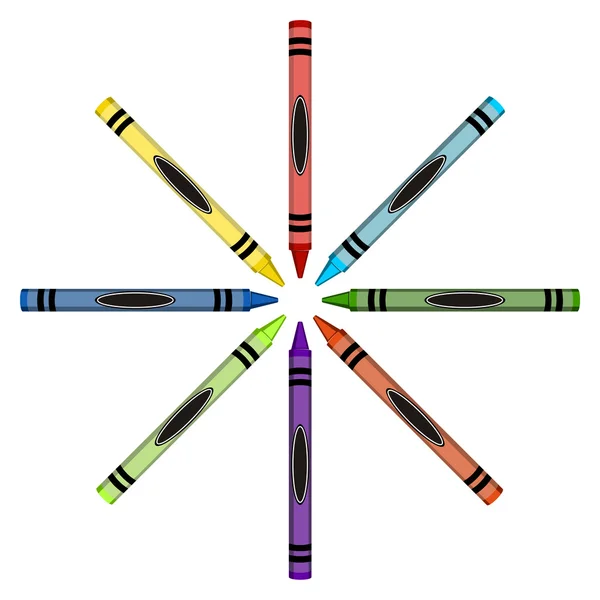 Renkli boya kalemi halka uçları — Stok Vektör