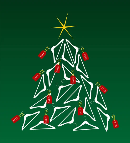 Vente Arbre de Noël — Image vectorielle