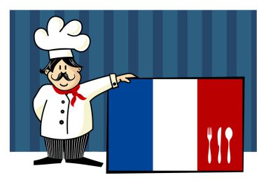 Chef of french cuisine clipart