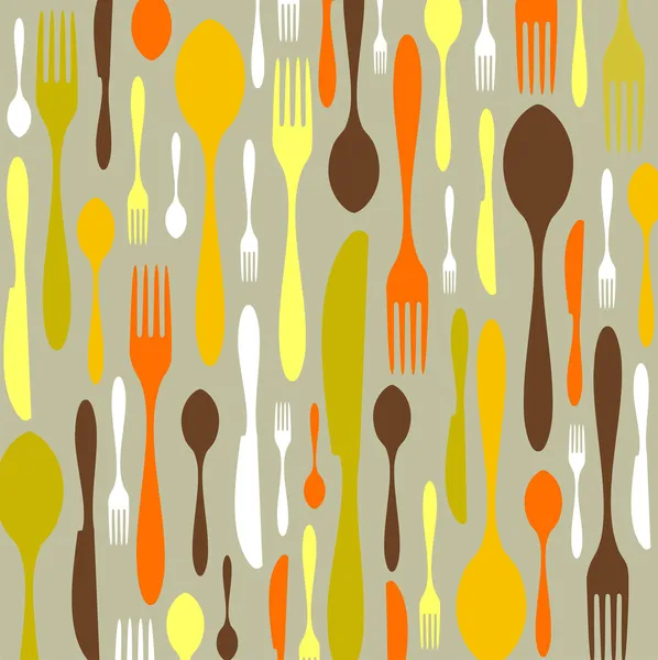 Cutlery pattern — Stock Vector