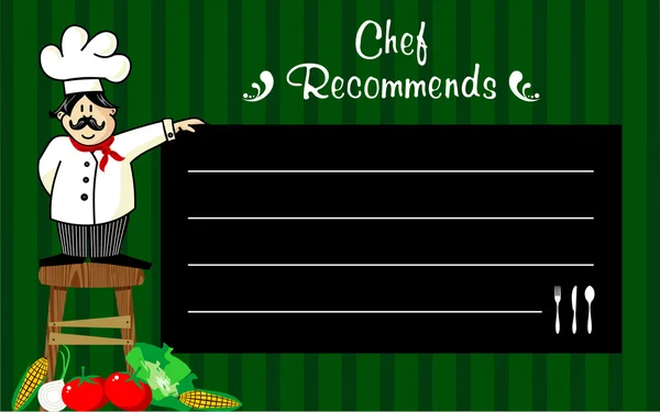 Recomendaciones del chef — Vector de stock