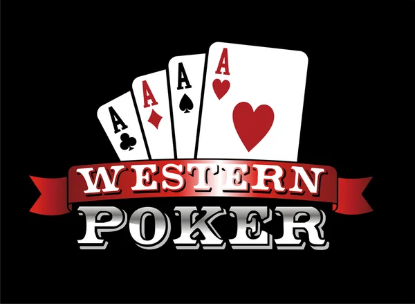 Quattro assi. Icona del poker — Vettoriale Stock