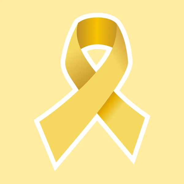 Aids-hiv eller cancer symbol i guld — Stock vektor