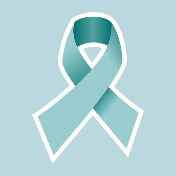 Helpt hiv of kanker symbool in lichtblauw — Stockvector