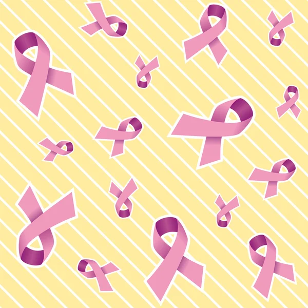 Rosa Brustkrebs Band Hintergrund — Stockvektor