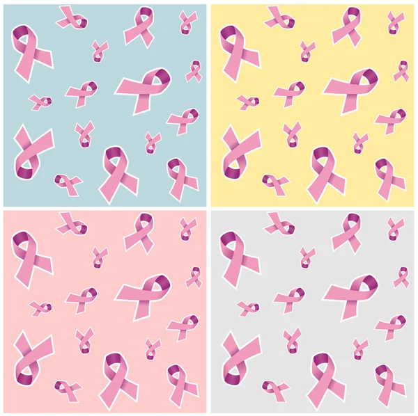 乳房癌丝带背景 — 图库矢量图片