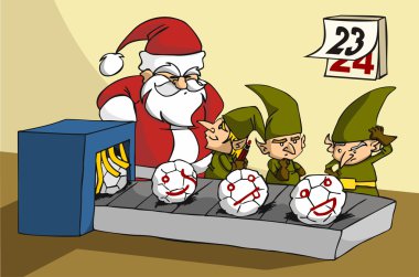 Oops! elves been surprised while joking clipart