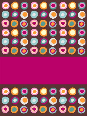 Multicolored dots invitation clipart