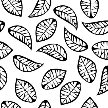 Leaves on white background clipart