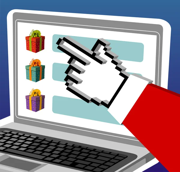 Christmas e-buying — Stock Vector