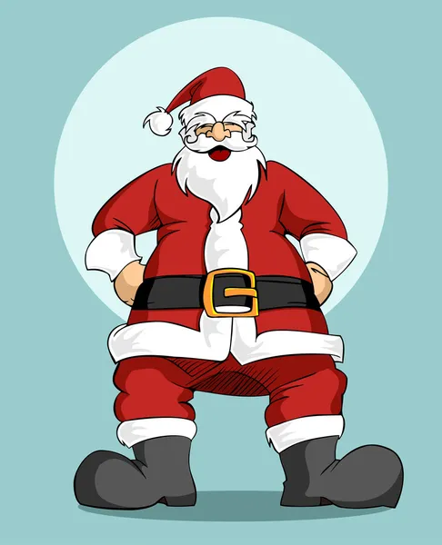 Santa Claus: Tarjeta de felicitación de Navidad — Archivo Imágenes Vectoriales