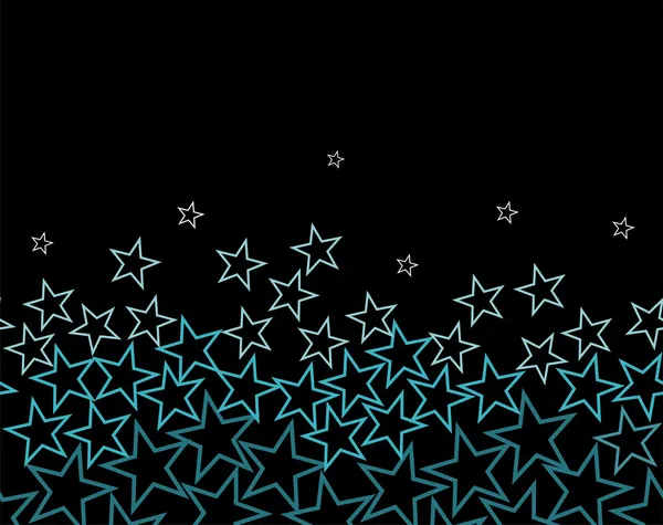 Vector stars in color from turquoise to — Stock Vector