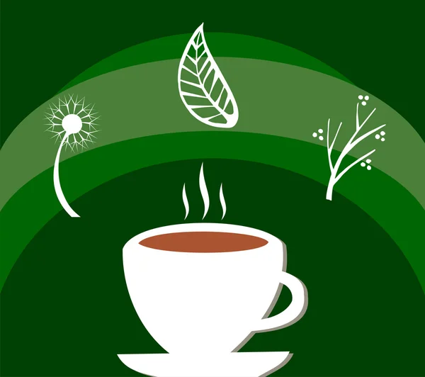 Rótulo de chá de ervas — Vetor de Stock