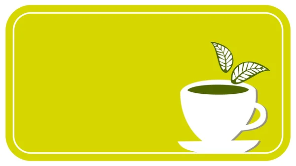 Etichetta tazza tè — Vettoriale Stock