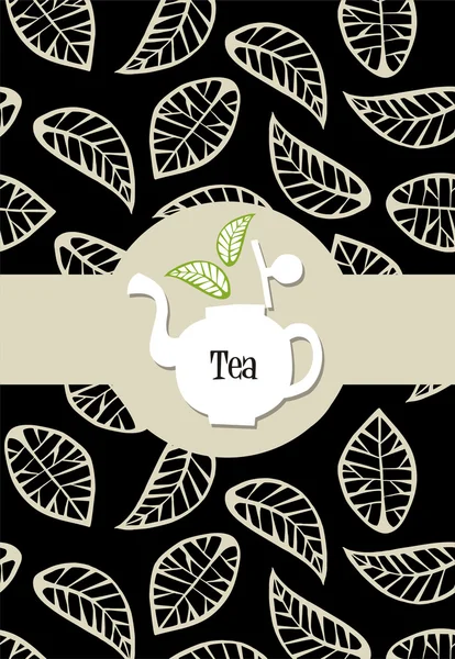 Tea package label — Stock Vector