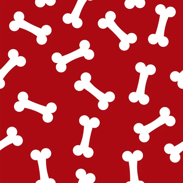 Weiße Knochen auf rotem Hintergrund — Stockvektor