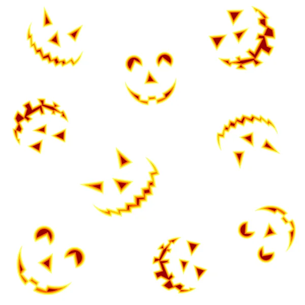 Visages flous citrouille Halloween — Image vectorielle