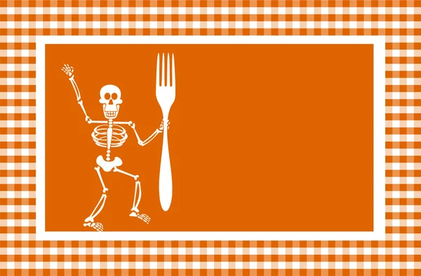 Sfondo scheletro di Halloween — Vettoriale Stock