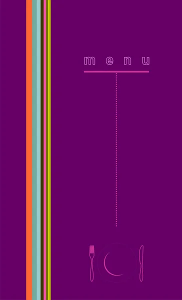 Violet menu cover design — Stock Vector