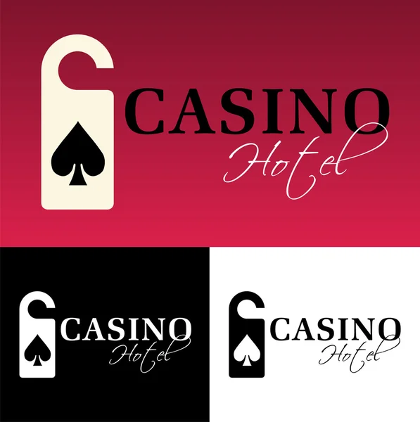 ホテルのカジノのロゴ — ストックベクタ