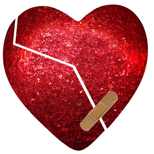 Rood hart - genezing — Stockfoto