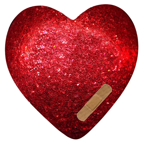 Red heart - healing — Stock Photo, Image