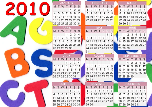 Alfabet - kalender — Stockfoto