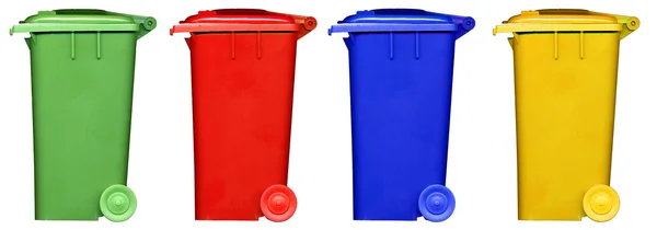 带轮垃圾箱分类回收箱 — 图库照片