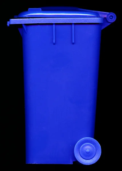 Blue wheelie bin — Stock Photo, Image