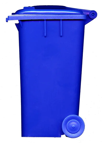 Blue wheelie bin — Stock Photo, Image