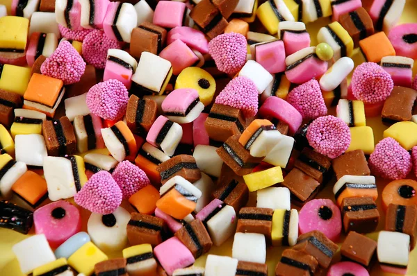 Miscela di caramelle alla liquirizia — Foto Stock