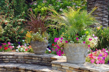 Brick garden patio clipart