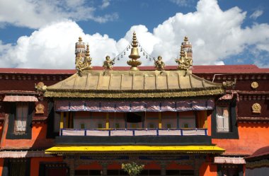 Tibetan temple roof clipart
