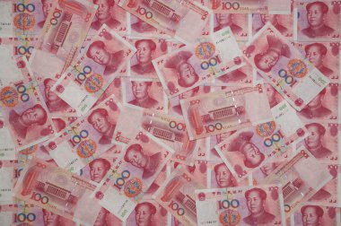 100 Yuan Chinese banknotes clipart