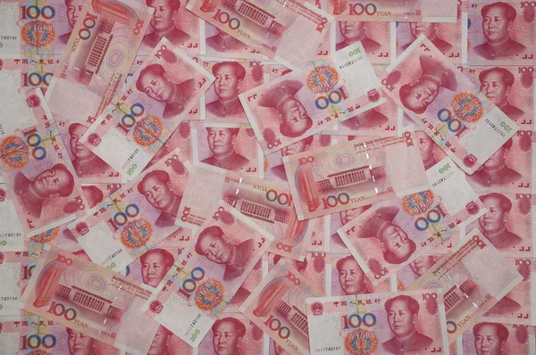 100 Yuan Chinese banknotes — Stock Photo, Image