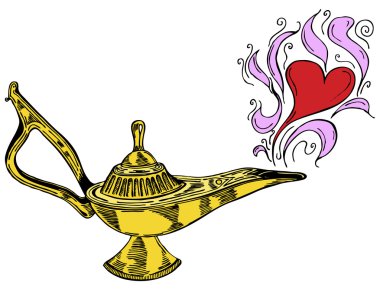 Alladin lamp clipart