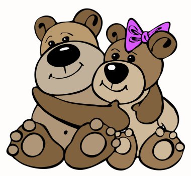 Bear love clipart