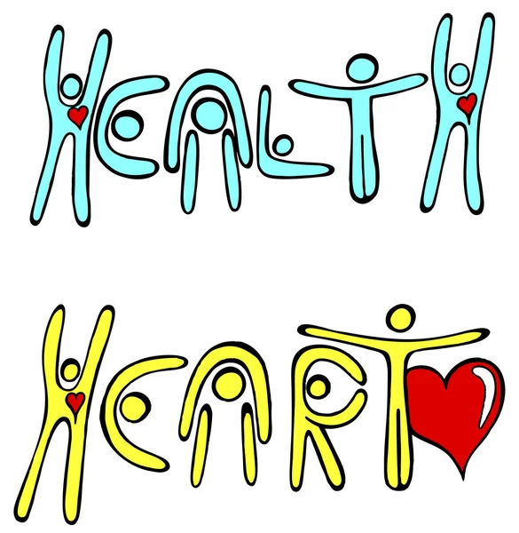 Coeur et santé — Image vectorielle