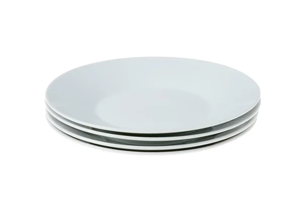 White Shallow Plate — Stock Photo, Image
