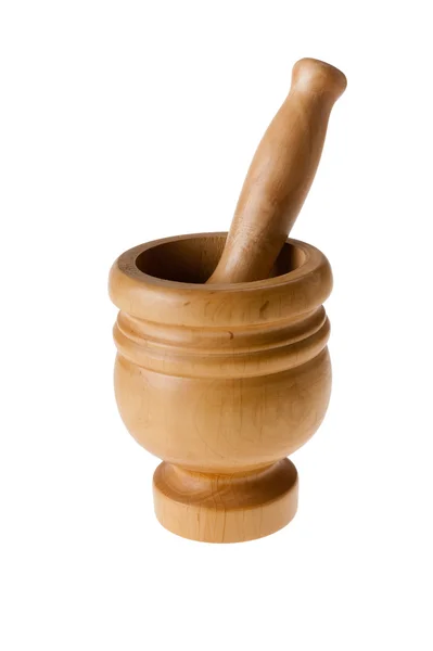 Wooden Mortar and Pestle — Stock Photo, Image